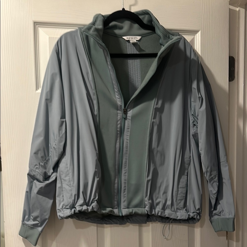Athleta Blue Gray Zip-Up Jacket